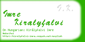 imre kiralyfalvi business card